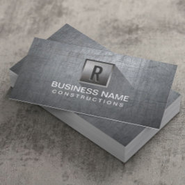Bouw Metal Monogram Professional Modern Visitekaartje
