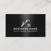 Bouw Metalen Huis Logo Vastgoed Visitekaartje (Voorkant)