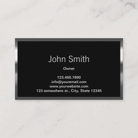 Bouw metalen rand Unieke ijskwand Visitekaartje (Achterkant)