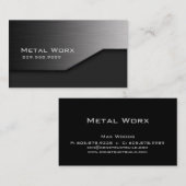 Bouw metalen Visitekaartje hoek rand grijs (Voorkant / Achterkant)