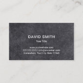 Bouw Metallic monogram Modern Navy Blue Visitekaartje (Achterkant)