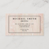 Bouw Moderne & Minimale Houten Textuur Visitekaartje (Achterkant)