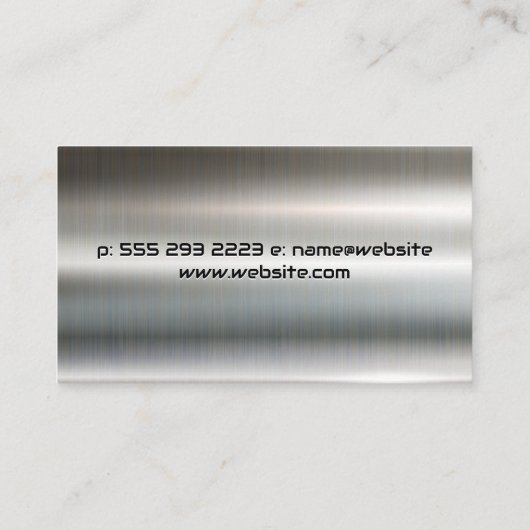 Bouw moersleutel hamer | Metallisch Visitekaartje (Achterkant)