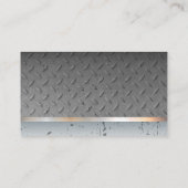 Bouw | moersleutels | staalmetaalpatroon visitekaartje (Achterkant)