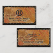 Bouw  monogram Bronze koper  Visitekaartje (Voorkant / Achterkant)