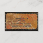 Bouw  monogram Bronze koper  Visitekaartje (Achterkant)