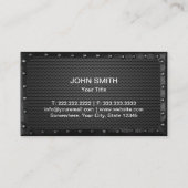 Bouw monogram donker metaal omgeven door Modern Visitekaartje (Achterkant)