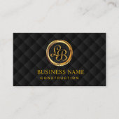 Bouw Monogram goudInitialen Logo Moderne Visitekaartje (Voorkant)