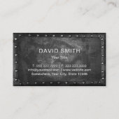 Bouw  monogram Rusty Black Metal Visitekaartje (Achterkant)