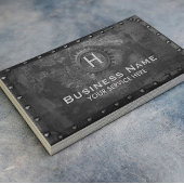 Bouw  monogram Rusty Black Metal Visitekaartje