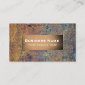 Bouw  Monogram Rusty Metal Business Visitekaartje (Voorkant)