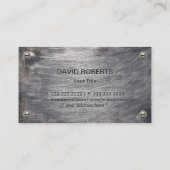 Bouw Monogram staal Logo Grunge Metal Visitekaartje (Achterkant)