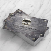 Bouw Monogram staal Logo Grunge Metal Visitekaartje