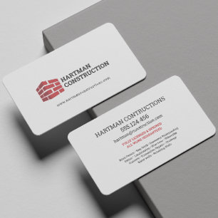 Bouw muur constructie timmerman aannemer logo visitekaartje
