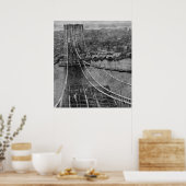 Bouw New York City Brooklyn Bridge Poster (Keuken)