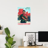 Bouw Nieuw China met het kleine rode boek van Mao Poster (Thuiskantoor)