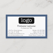 Bouw of Architect - Blauwdruk en Logo Visitekaartje (Achterkant)