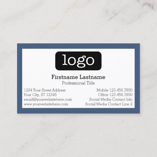 Bouw of Architect - Blauwdruk en Logo Visitekaartje (Achterkant)