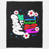 Bouw om mezelf te zijn, kleuren, bloemen, groot fleece deken (Voorkant)