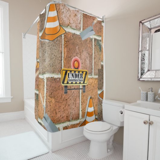 Bouw onder douchegordijn (In situ)