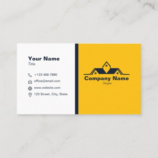 Bouw Onroerend goed Modern Eenvoudig Minimalistisc Visitekaartje (Achterkant)