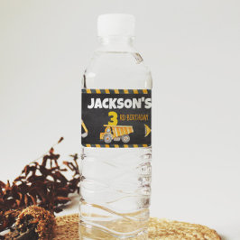 Bouw op dag waterflesetiket waterfles etiket