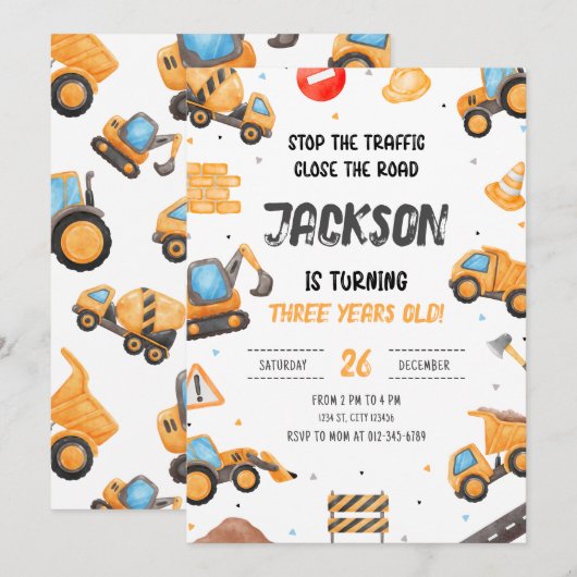 Bouw op de dag van de uitnodiging (Voorkant / Achterkant)