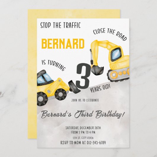 Bouw op de dag van de uitnodiging (Voorkant / Achterkant)