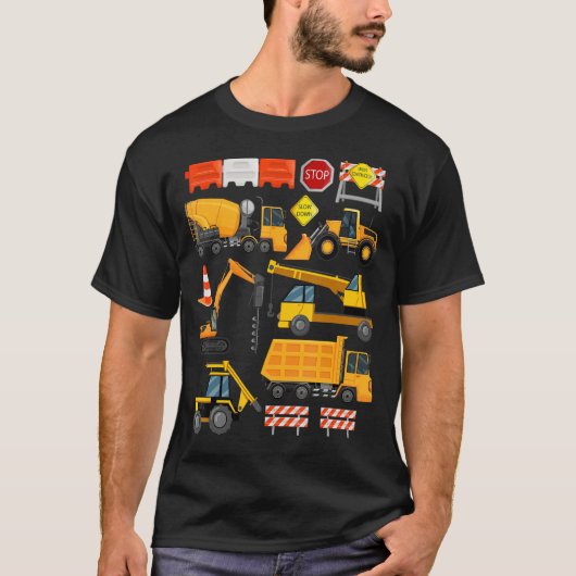 Bouw Payloader Tractor Dumptuck Constructi T-shirt (Voorkant)