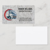 Bouw | Pictogram voor Logo van vrachtwagens Afsprakenkaartje (Voorkant / Achterkant)