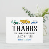 Bouw Plaats Birthday Hartelijk dank Bedankkaart (Staand voorkant)