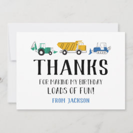 Bouw Plaats Birthday Hartelijk dank Bedankkaart