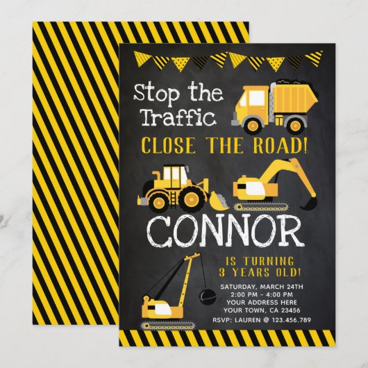 Bouw, pompelwagen kaart (Voorkant / Achterkant)