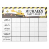 Bouw Potty Chart Gepersonaliseerde Naam & Taken Notitieblok (Voorkant)