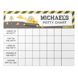 Bouw Potty Chart Gepersonaliseerde Naam & Taken Notitieblok