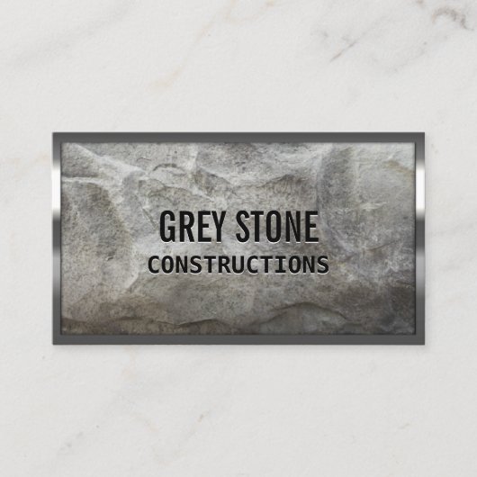 Bouw Professioneel Metaal & Steen Modern Visitekaartje (Voorkant)