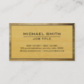 Bouw Professioneel Modern Goud Hout #3 Visitekaartje (Achterkant)