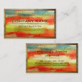 Bouw Professioneel Modern Kleurrijk Hout #2 Visitekaartje (Voorkant / Achterkant)