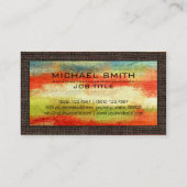 Bouw Professioneel Modern Kleurrijk Hout #4 Visitekaartje (Achterkant)