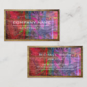 Bouw Professioneel Modern Kleurrijk Hout #9 Visitekaartje (Voorkant / Achterkant)