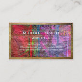 Bouw Professioneel Modern Kleurrijk Hout #9 Visitekaartje (Achterkant)