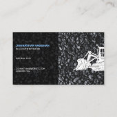 Bouw Professionele Bold Bulldozer Operator Visitekaartje (Achterkant)