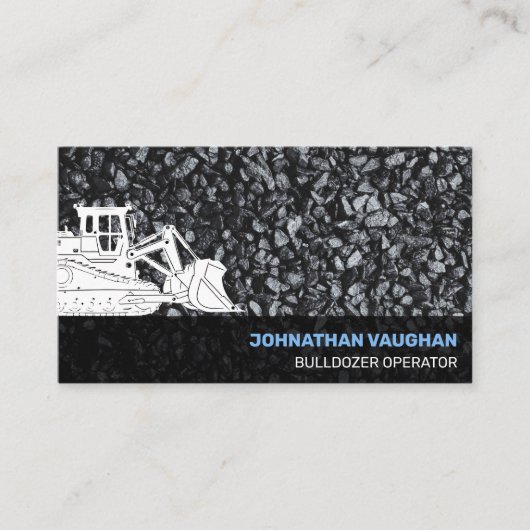 Bouw Professionele Bold Bulldozer Operator Visitekaartje (Voorkant)