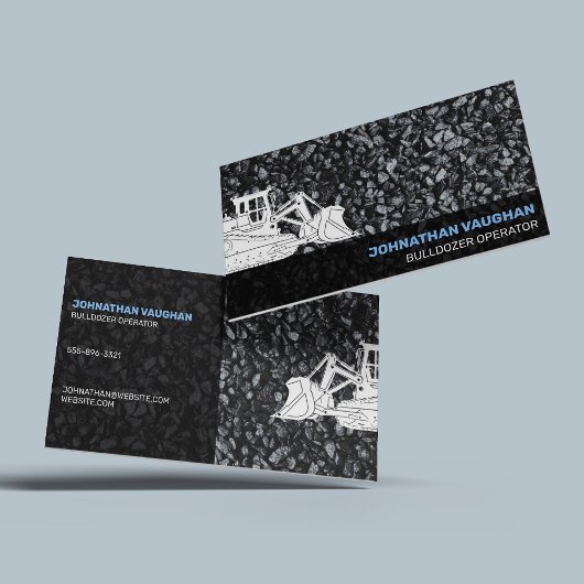 Bouw Professionele Bold Bulldozer Operator Visitekaartje