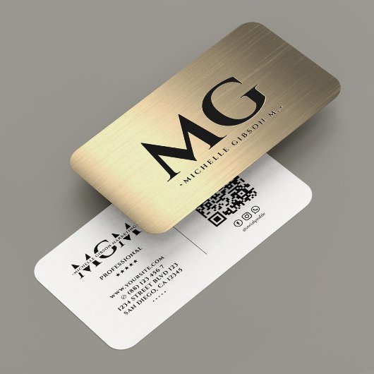 Bouw Professionele Faux Gold Modern Visitekaartje