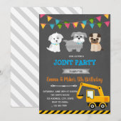 Bouw puppy gezamenlijke partij kaart (Voorkant / Achterkant)