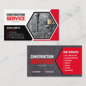 Bouw, remodeling, beton, Dakbedekking, Bouw Visitekaartje (Voorkant / Achterkant)