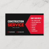 Bouw, remodeling, beton, Dakbedekking, Bouw Visitekaartje (Achterkant)