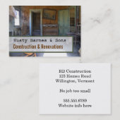 Bouw / Renovaties Business Card Template Visitekaartje (Voorkant / Achterkant)