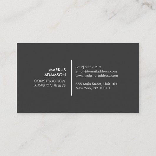 Bouw, Reparatie, Handyman Visitekaartje (Achterkant)